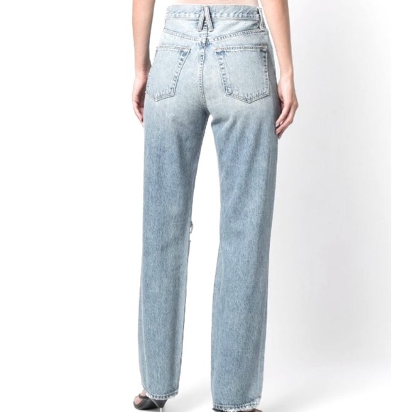 SLVRLAKE Dakota Long Time Coming distressed jeans Size 26 - Picture 3 of 16